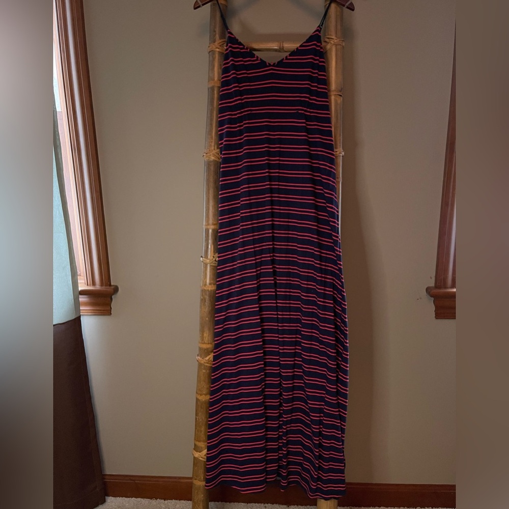 Tommy Hilfiger Navy and Red Striped Top